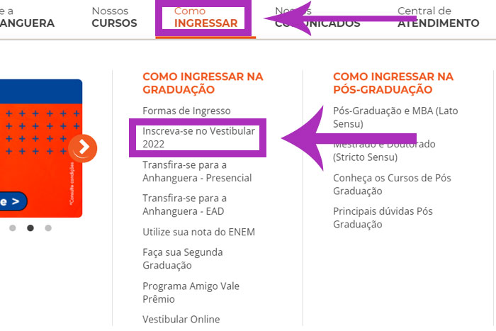 E-Cursos Gratuitos Brasil Vestibular Anhanguera corpo