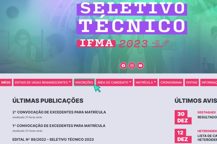 Cursos Técnicos Gratuitos IFMA